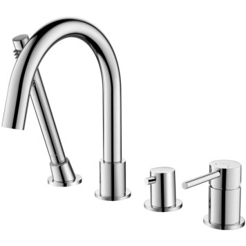 AQ1348CR ЕВРОПА смеситель на борт ванны на 4 отв. AQ1348CR