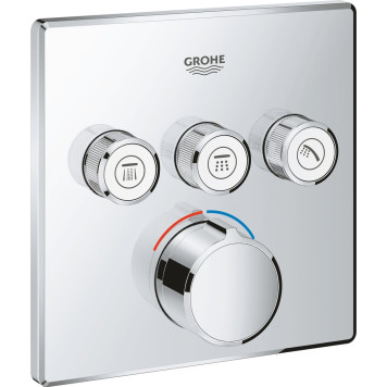 29149000 Grohtherm SmartControl Смеситель на 3 выхода, внешняя часть, хром 29149000