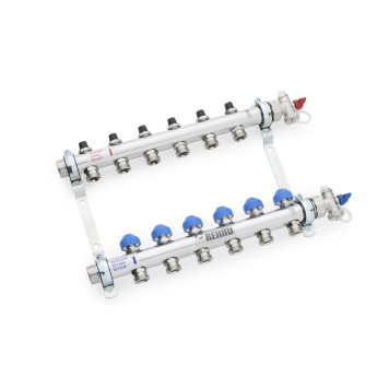 Распределительный коллектор, Rehau, 1, HKV 12, количество контуров-12, выход-3/4 ЕК, нержавеющая сталь