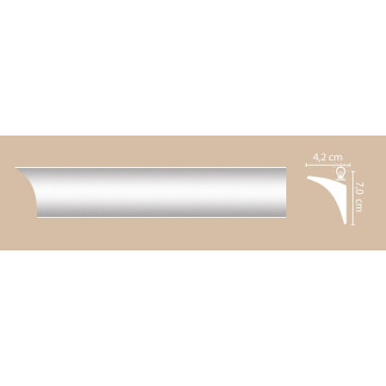 Плинтус потолочный DECOMASTER D209 ДМ (70*42*2000мм)-1