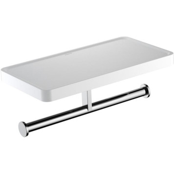 AQ4919CR ЕВРОПА бумагодержатель двойной с полкой AQ4919CR