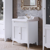TW Veronica Nuovo комплект мебели с 2-мя дверцами, с доводчиками Blum, ручки: бронза, 73см, напольный, цвет: белый. VER2073-B+AR834bi*1 комплект