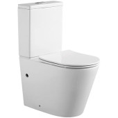 AQ2904-00 ВЕГА Унитаз напольный безободковый с бачком 630390825мм, горизонтальный выпуск, тонкое сиденье с механизмом плавного закрывания, крепеж AQ2904-00