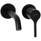 E28318-BL ELATE cмеситель для раковины на 2 отв., матовый черный E28318-BL