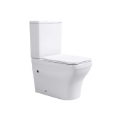 AQ2914-00 АМАДЕО Унитаз напольный безободковый с бачком 635385820, горизонтальный выпуск, тонкое сиденье с механизмом плавного закрывания, крепеж AQ2914-00