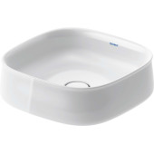 2373420079 ZENCHA Раковина 420х420 мм, шлифованная, без перелива, сливной клапан с керамической крышкой в комплекте, вкл.крепление 2373420079