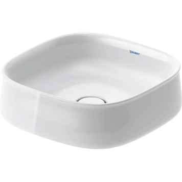 2373420079 ZENCHA Раковина 420х420 мм, шлифованная, без перелива, сливной клапан с керамической крышкой в комплекте, вкл.крепление 2373420079