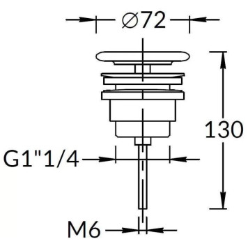 Kerama Marazzi Донный клапан для раковины, цвет: белый глянцевый-3