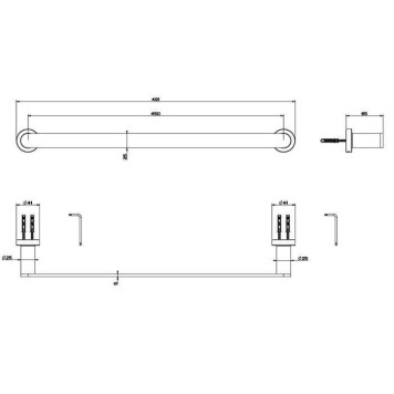 Gessi Emporio accessories Полотенцедержатель, 45 см, цвет: Black XL-1