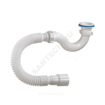 Сифон д/поддона труб 1 1/2 x40 гофр 40х40/50 пласт/сетка Орио А-72589