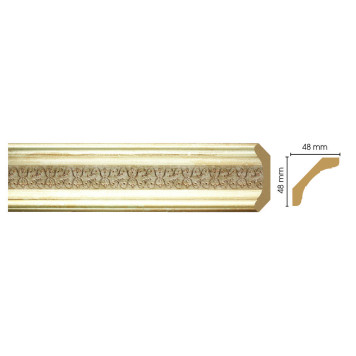 Плинтус потолочный DECOMASTER 167-281 (48*48*2400мм)-1