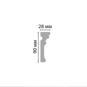 Молдинг гладкий DECOMASTER DP-9012F гибкий (90*28*2400мм)-2