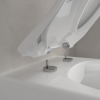 VilleroyBoch Avento Сиденье для унитаза, с микролифтом, тонкое, цвет: белый/нержавеющая сталь. 9M87S101