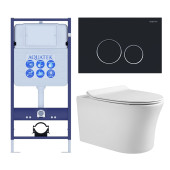 SET AQUATEK НИКА-020 4в1 (рама AQUATEK Standard INS-0000012+крепеж KKI-0000002+клавиша KDI-0000020+унитаз НИКА AQ2009-00 с тонким сиденьем soft-close) SET AQUATEK НИКА-020 4в1