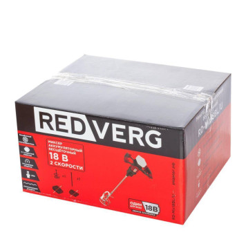 Миксер аккумуляторный бесщеточный REDVERG RD-Mix18BL/U (без акк, без з/у)-5