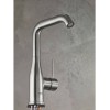 Смеситель GROHE Essence New для раковины с высоким изливом и донным клапаном в суперстали.