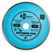 Диск алмазный Trio-Diamond отрезной 200*25,4 сплошной керамик PRO супер тонкий 370202