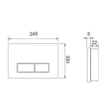 TECEspring S Панель смыва для унитаза, нерж. сталь, с покрытием против отпечатков пальцев, цвет: gun metal PVD. S240521-1