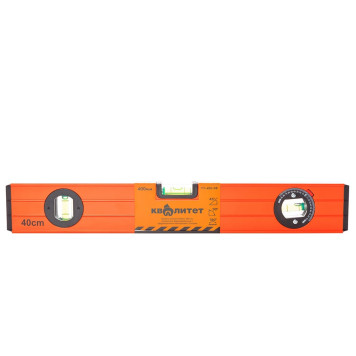 Уровень алюминиевый Квалитет усиленный 400 мм 3 глазка УУ-400-3Ф