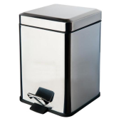 Colombo BlackWhite Ведро для мусора 3л, с крышкой и педалью, цвет: хром. B9210.CR