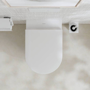 Hansgrohe GladeLake S Сиденье для унитаза, с микролифтом, с верхним креплением, цвет: белый. 60112450-3