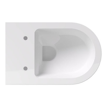 Alice Hide Round Унитаз 57х37см., подвесной, безободковый, без сиденья и крышки, цвет: белый глянцевый. 31170101, FIX10-4