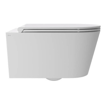 Alice Hide Round Унитаз 57х37см., подвесной, безободковый, без сиденья и крышки, цвет: белый глянцевый. 31170101, FIX10-2