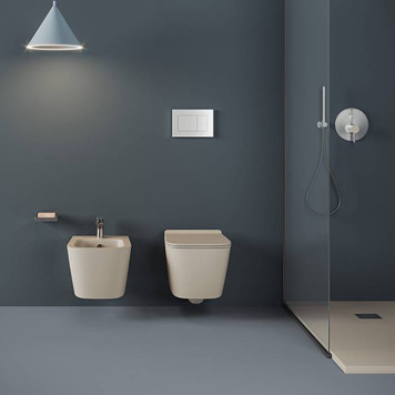 Artceram A16 Унитаз 36х52см., подвесной, безободковый, saniglaze, цвет: белый матовый-2