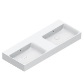 Catalano Premium Раковина двойная 120х47см, подвесная, без отв., цвет: белый глянцевый. 0221220001