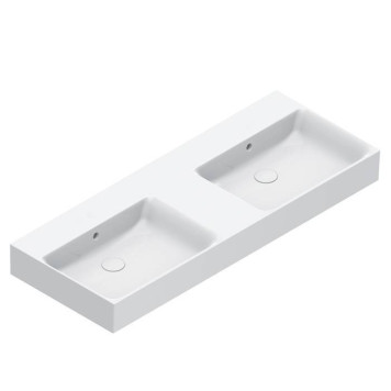 Catalano Premium Раковина двойная 120х47см, подвесная, без отв., цвет: белый глянцевый. 0221220001