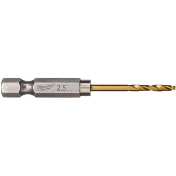 Сверло по металлу Milwaukee RedHEX HSS-G TiN 2,5мм (2шт) (704)-1