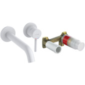 Kludi 38 245 5376S Bozz SET Смеситель для раковины 230 мм, настен., на 2 отв., Комплект 382455376S