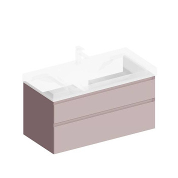 Kerama Marazzi Cubo Тумба подвесная, 97.8х47х47.5см., с ящиками, цвет: Мальва матовая-3