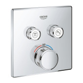 29124000 Grohtherm SmartControl Внешняя часть термостатического смесителя на 2 выхода, хром 29124000