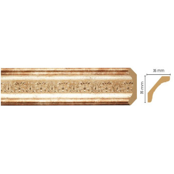 Плинтус потолочный DECOMASTER 167S-127 (35*35*2400мм)-1