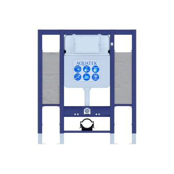 INSE-0000002.36 Aquatek Sensor SET Монтажная рама для подв унитаза 1130950100 для лиц с ограниченными возможностями + панель смыва KDIS-0000036 INSE-0000002.36