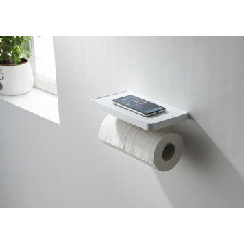 AQ4919MB ЕВРОПА бумагодержатель двойной с полкой, матовый черный AQ4919MB-1