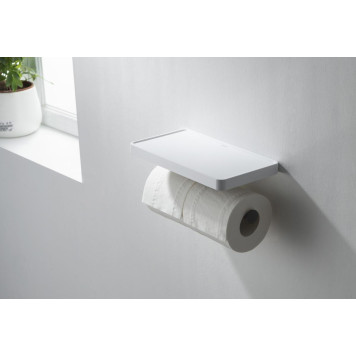 AQ4919MB ЕВРОПА бумагодержатель двойной с полкой, матовый черный AQ4919MB-2