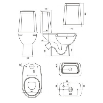 МАРС БО КОМФОРТ Унитаз-компакт безободковый Белый S1 (WC.CC/Mars/2-DM.Rim/WHT.G/S1) WC.CC/Mars/2-DM.Rim/WHT.G/S1-1