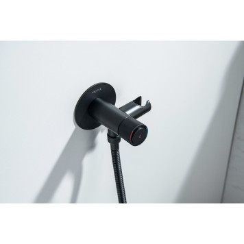 AQ1023MB БЕТТА комплект для гигиенического душа Select встроенный (смеситель + гигиеническая лейка + шланг), матовый черный AQ1023MB-6