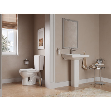 1P4008S0000BF Унитаз-компакт Орион белый, сидение полипропилен (арт. 188008S0020B0), кос вып 1.P400.8.S00.00B.F-1