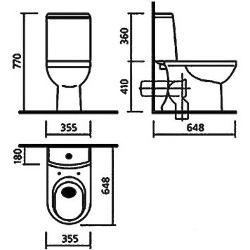 NEXT COMFORT Унитаз-компакт Белый S1 (WC.CC/Next/2-DM/WHT.G/S1) WC.CC/Next/2-DM/WHT.G/S1-1