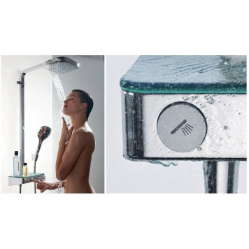 13151000 HG Ecostat Select термостатический смеситель для ванны с кнопками управления, хром 13151000-3