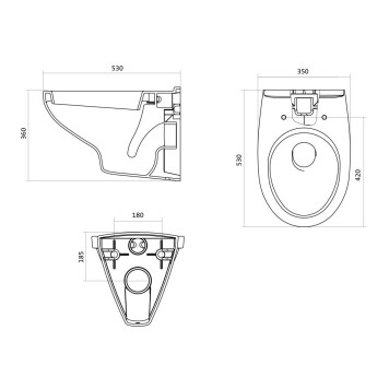 1.WH30.2.464 БОРЕАЛЬ ПЭК (подвес. унитаз с сиденьем soft close, инсталляция, панель бел. цвета) 1.WH30.2.464-5