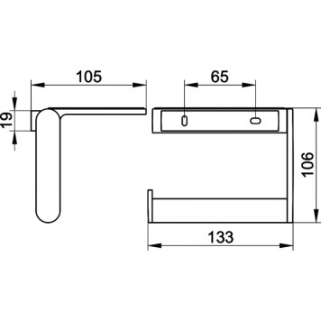14973370000 PLAN Держатель для туалетной бумаги с полочкой с серой противоскользящей вкладкой без крышки, черный матовый 14973370000-2