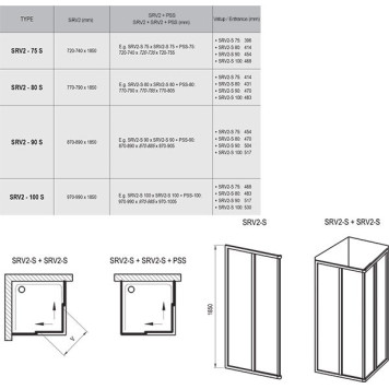 PDOP1-80 блестящая + стекло транспарент, Pivot душевая дверь одноэлементная 03G40C00Z1-1