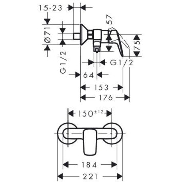 71600000 HG Logis смеситель для душа 71600000-1