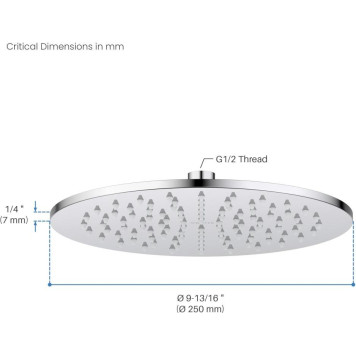 AQ2077CR круглый верхний душ 2507 мм AQ2077CR-6