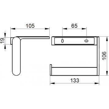 14973010000 PLAN Держатель для туалетной бумаги с полочкой с серой противоскользящей вкладкой, хром 14973010000-3