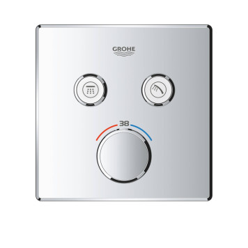29124000 Grohtherm SmartControl Внешняя часть термостатического смесителя на 2 выхода, хром 29124000-1